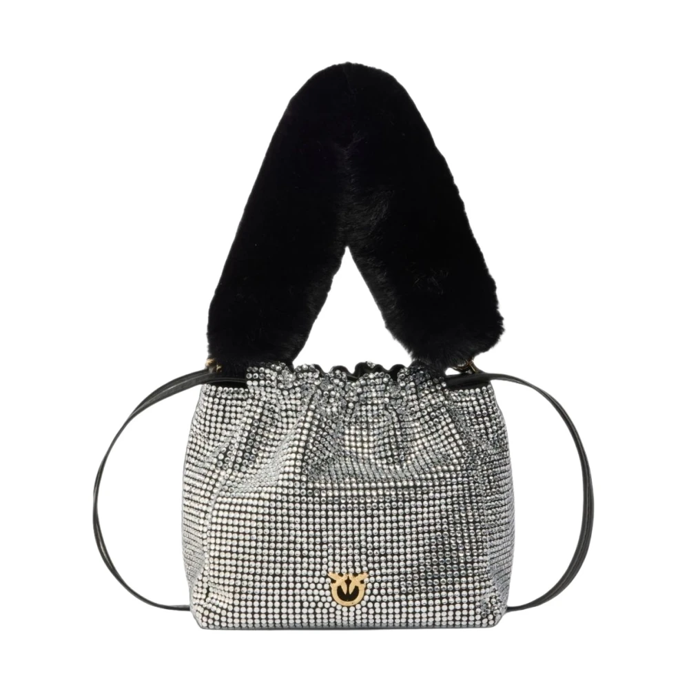 Pinko Pouch Full Strass - Female - Bucket Bags - Black - One Size - Bags