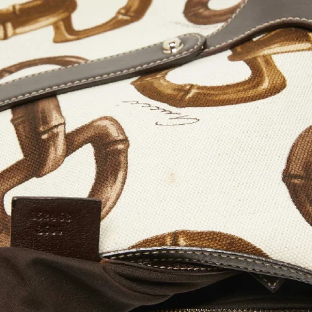 Gucci Vintage Pre-owned Canvas handbags Brown Dames