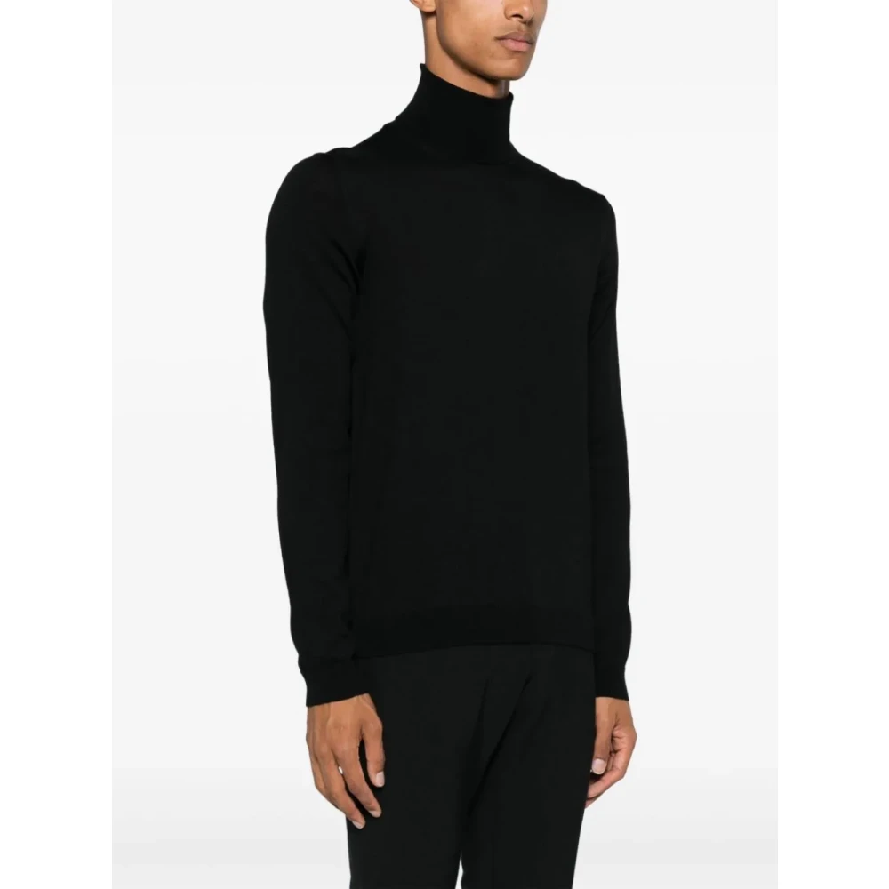 Roberto Collina Luxe Turtleneck Sweater Nero Black Heren