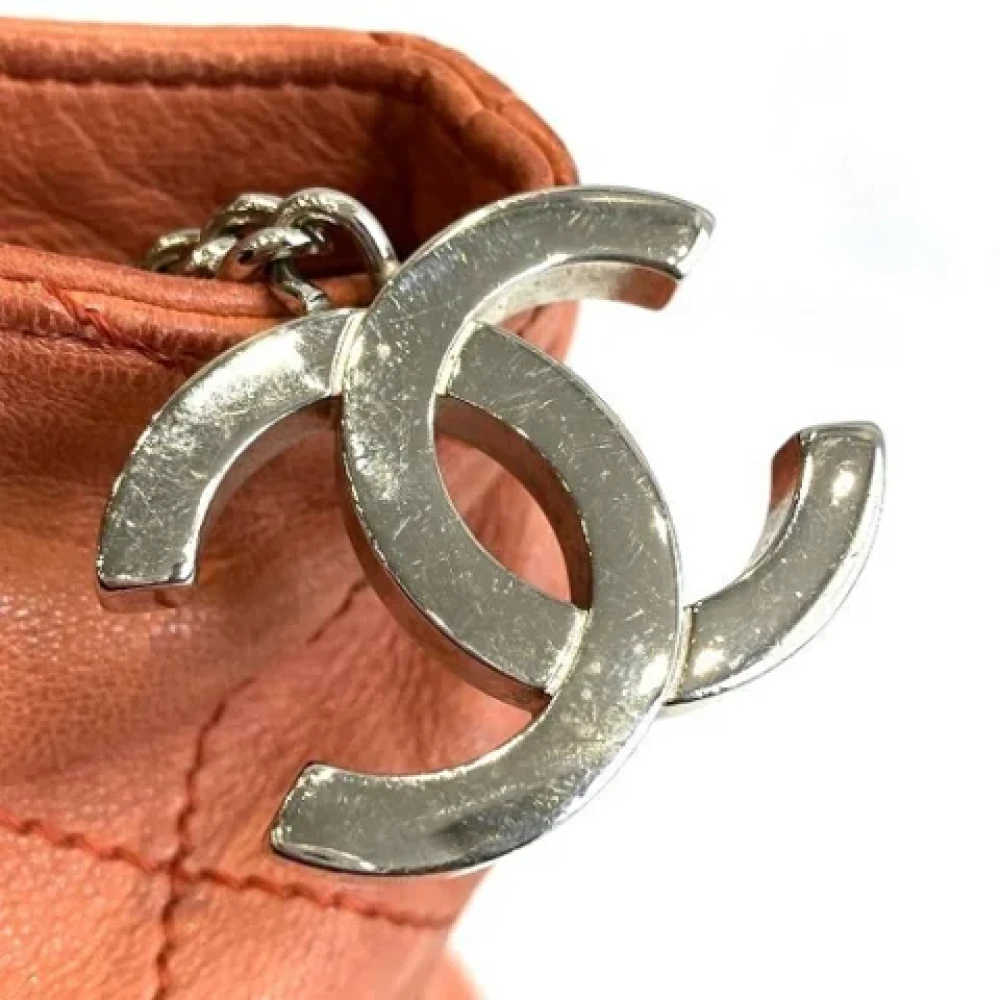 Chanel Vintage Pre-owned Leather chanel-bags Orange Dames