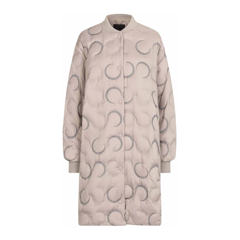 Masai Pure Cashmere Jas met Geborduurde Details Beige Dames