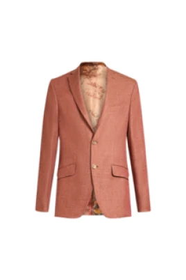 Brun Linneblazer Klassisk Stil