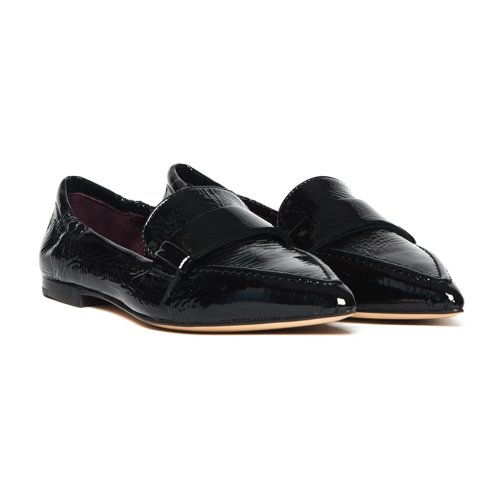 Pomme D'or Zwarte lakleren loafers 0946 Black Dames