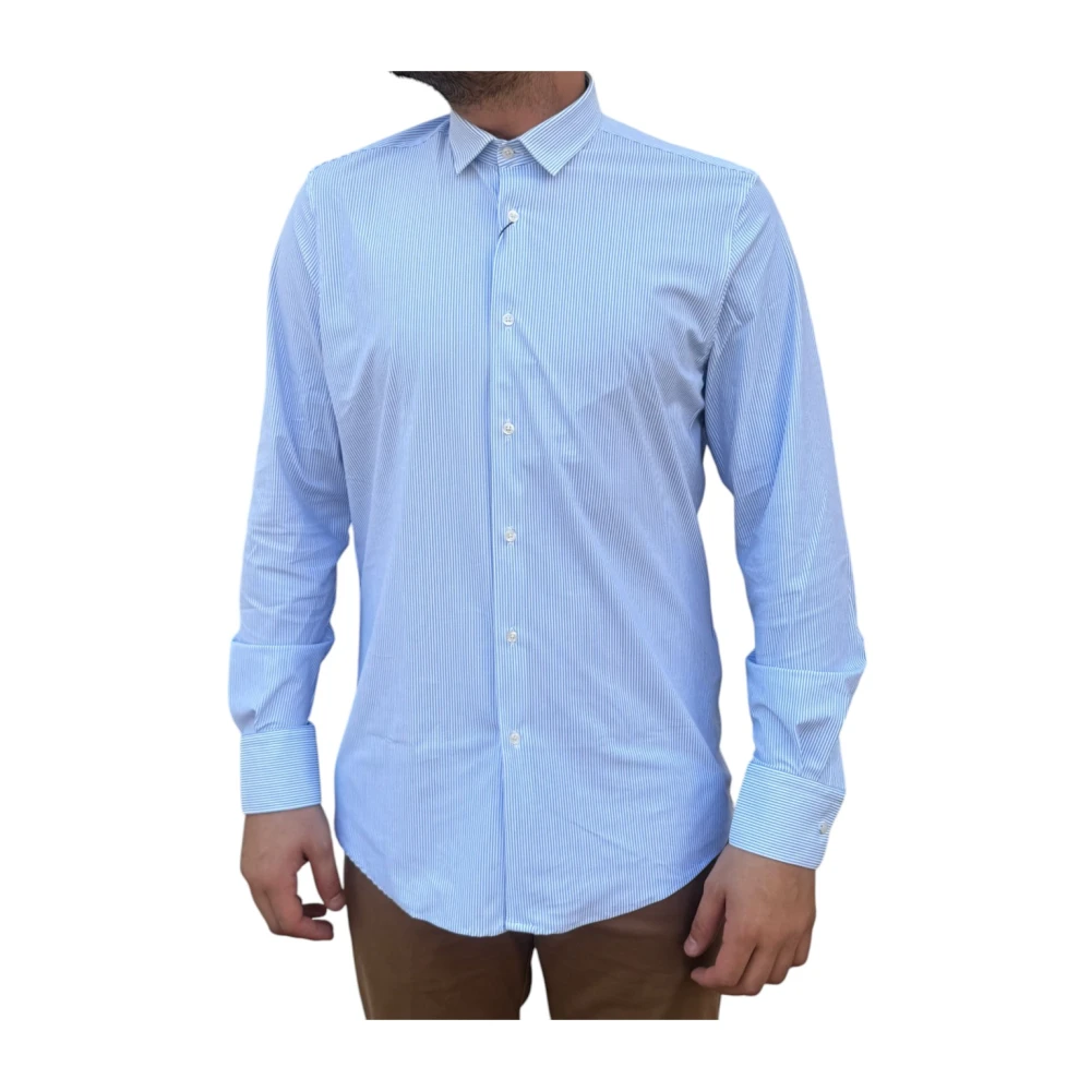 Liu Jo Elegante Shirt met Stretchstof Blue Heren