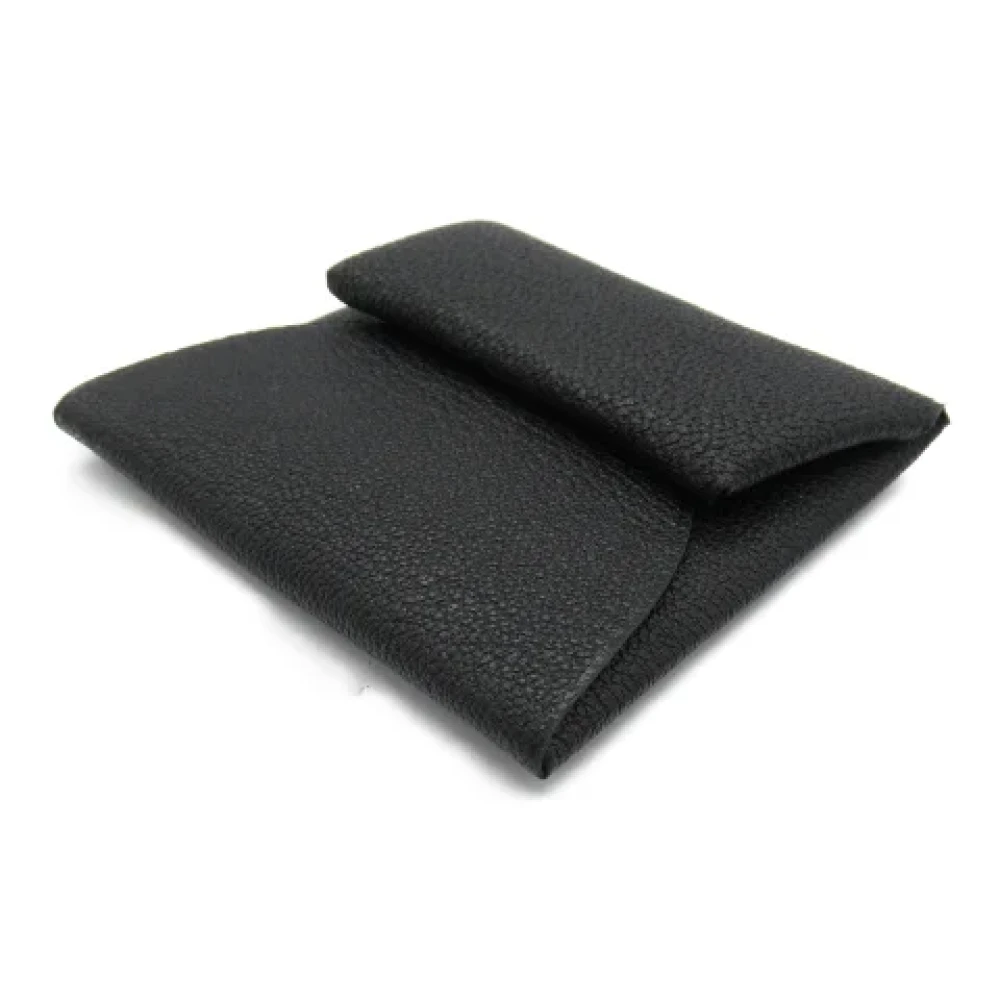 Hermès Vintage Pre-owned Leather wallets Black Dames