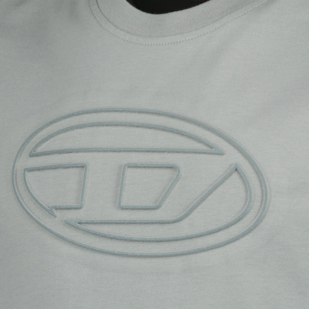 Diesel Grijze T-Adjust-Bigoval T-shirt voor mannen Gray Heren