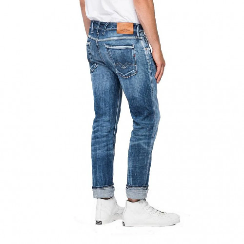 Replay Slim Fit Blue Jeans Blue Heren