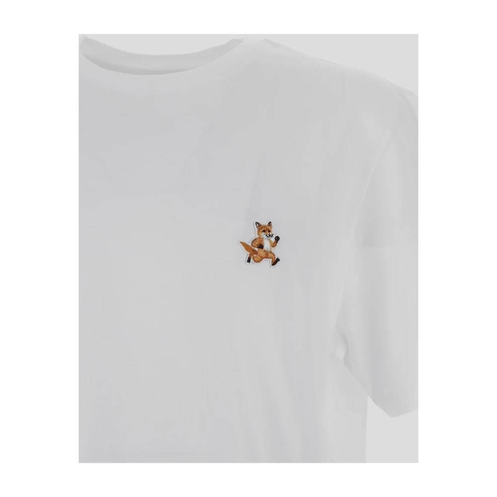 Maison Kitsuné Vos Katoenen T-Shirt White Heren