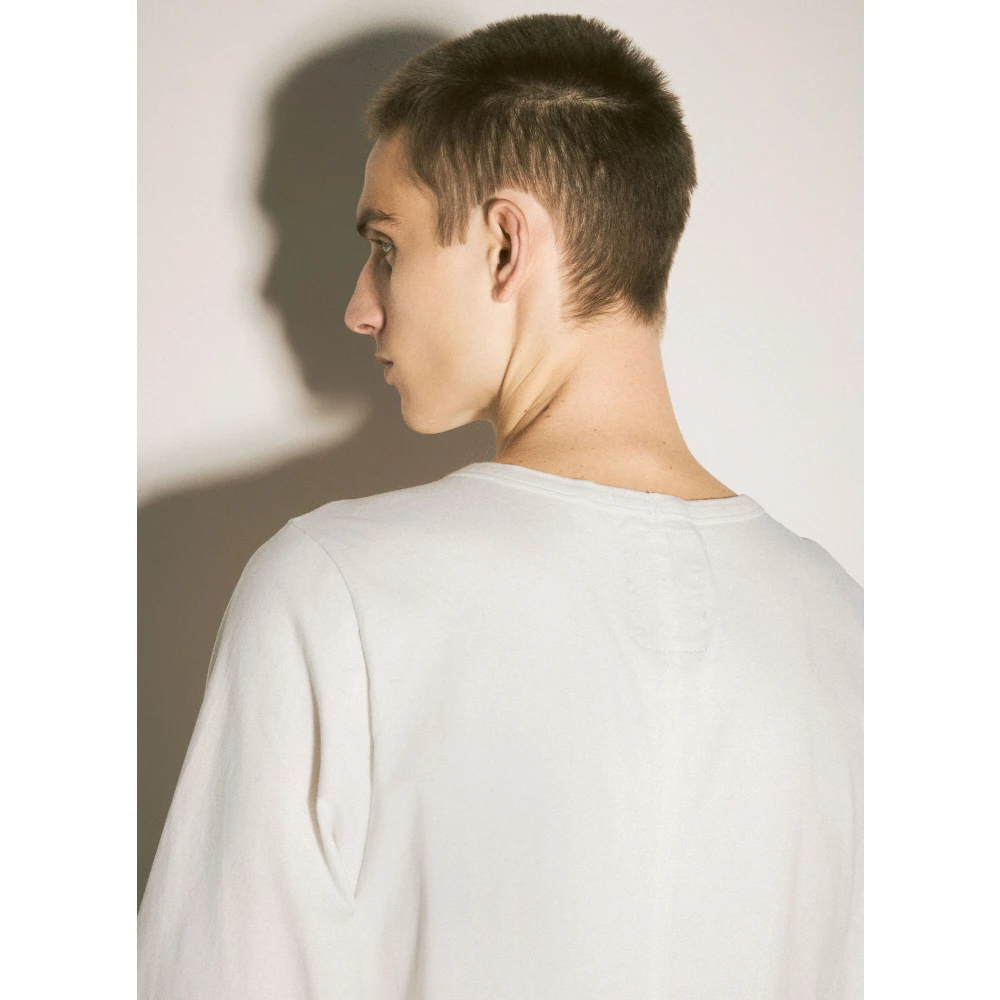 Moncler Katoenen Jersey Crewneck Logo T-Shirt White Heren