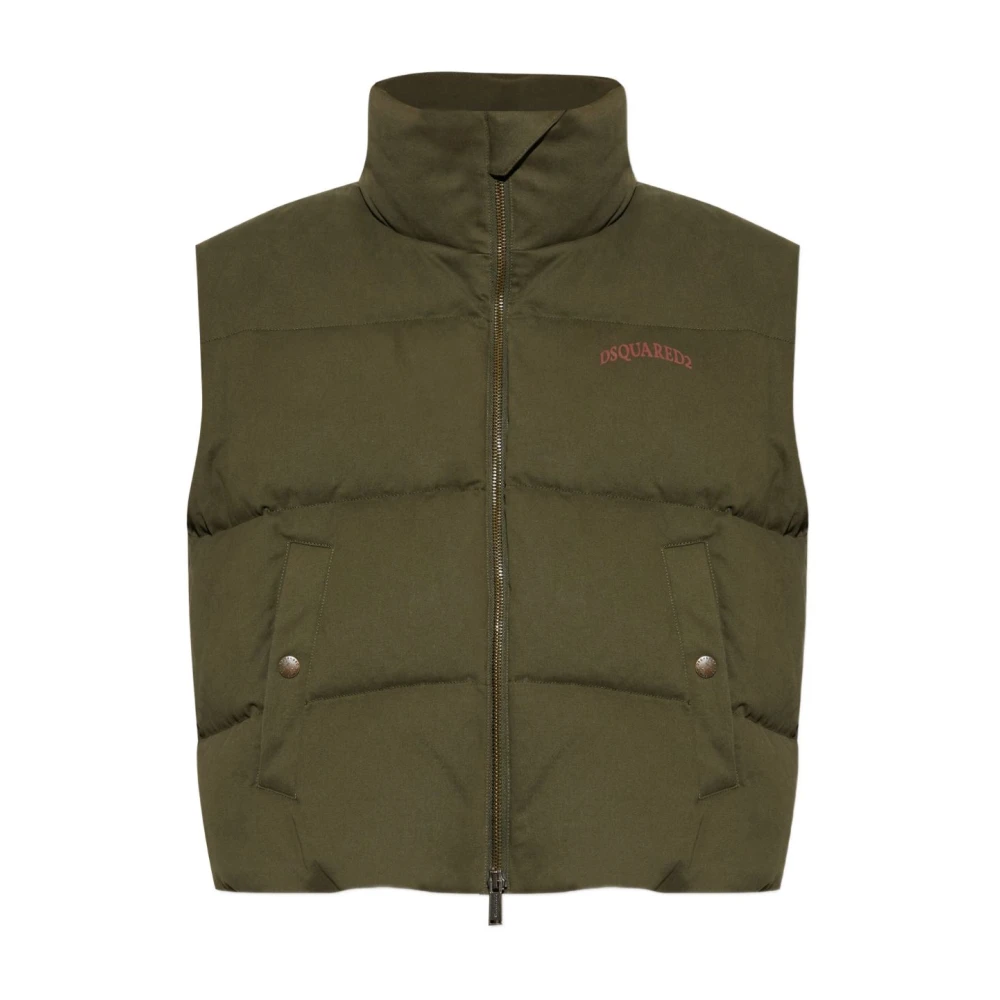 Dsquared2 Men's Green Waistcoats, M, Winter Coats For