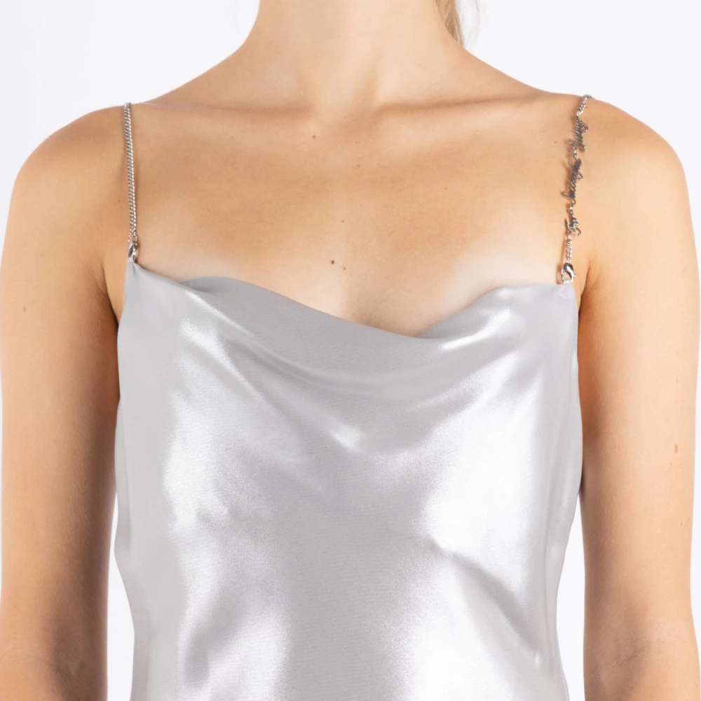 Diesel Zilveren Polyester Jurk Gray Dames