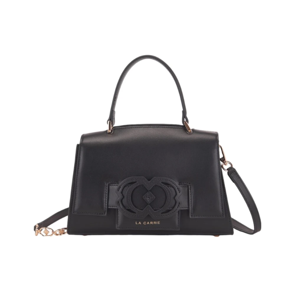 La Carrie Stijlvolle Leren Tas Black Dames