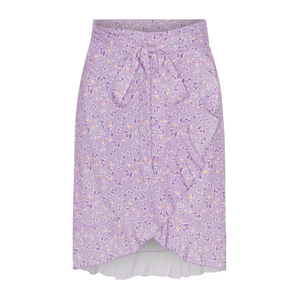 American Dreams Bloemen Wikkelrok met Ruches Purple Dames