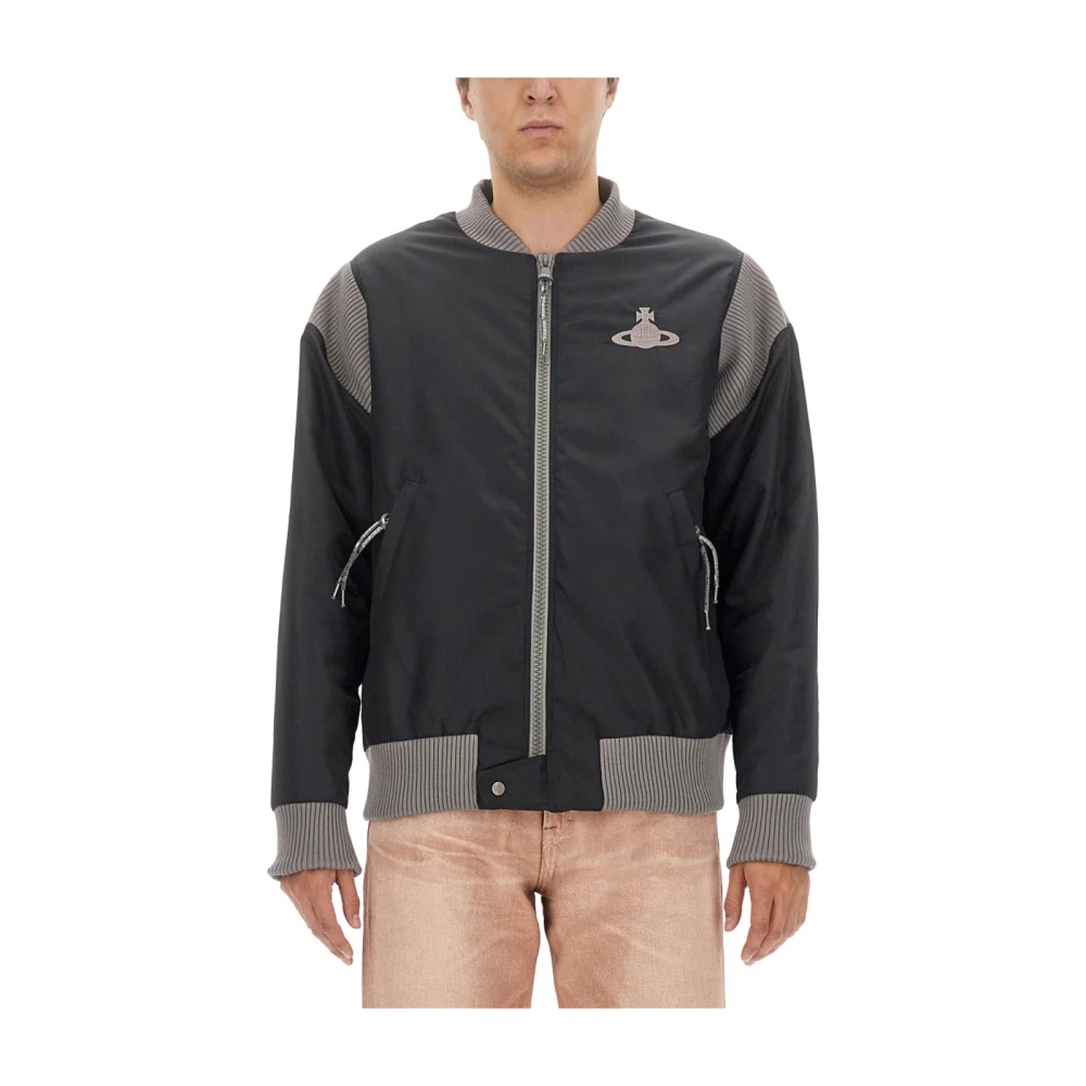 Vivienne Westwood Men's Black Logo Bomber Jacket