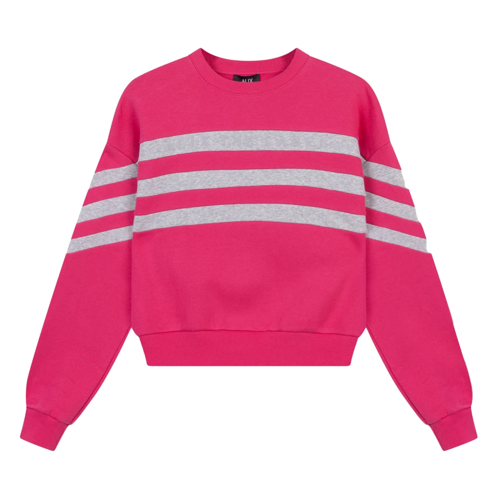 Alix The Label Geknoopte Cropped Sweater Pink Dames