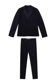 Emporio Armani Kids velvet peplum romper