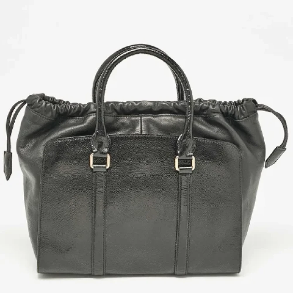 Burberry Vintage Pre-owned Leather handbags Black Dames