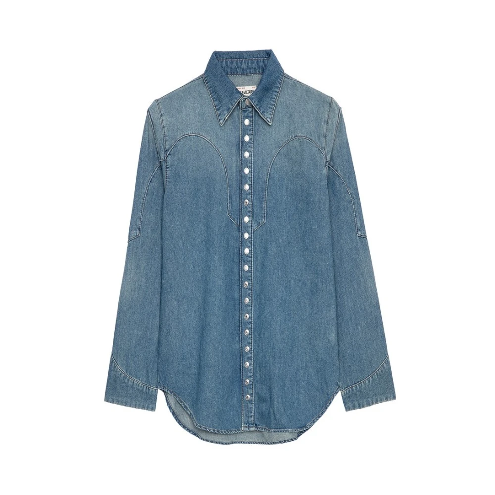Zadig & Voltaire Women's Blue Stylish Denim Shirt - Shirts - Xs - Blouses & Shirts