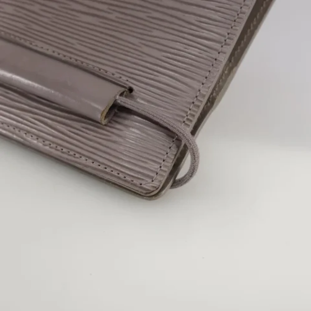 Louis Vuitton Vintage Pre-owned Leather home-office Gray Dames