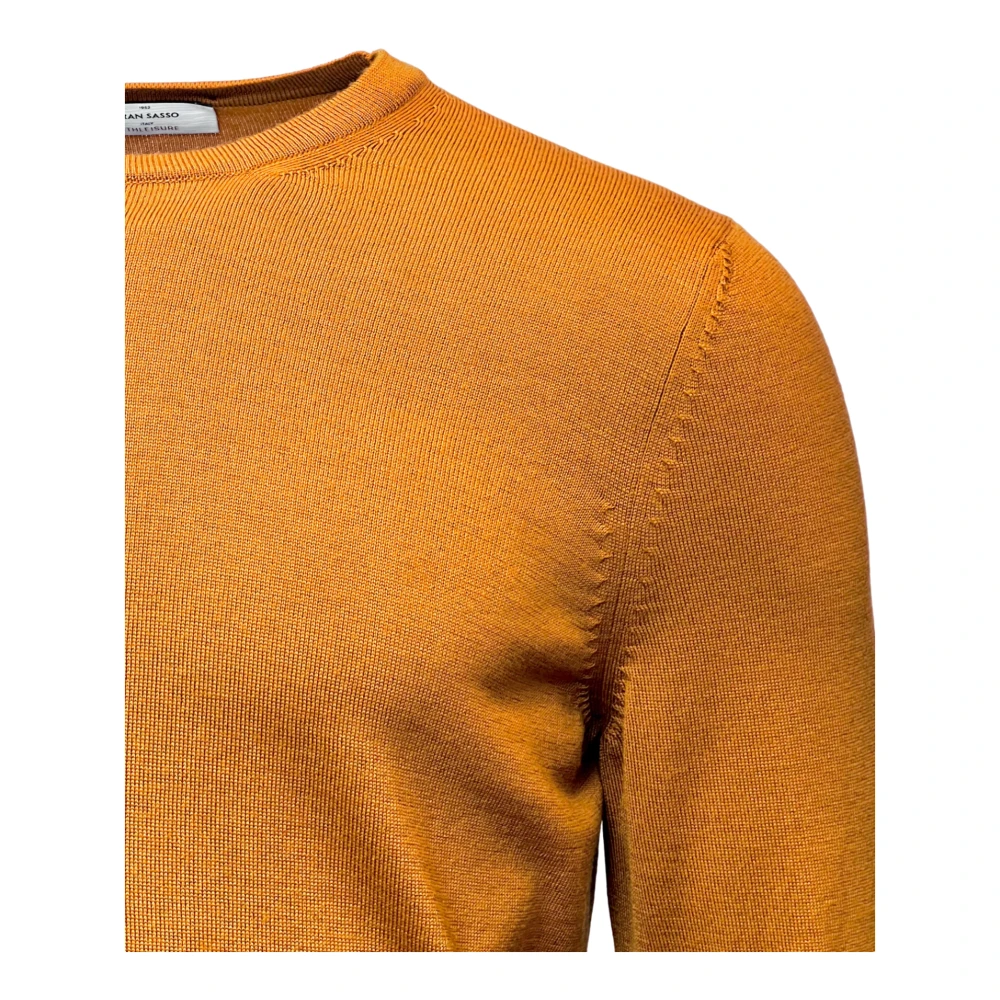 Gran Sasso Athleisure Merino Sweater Kurkuma Beige Yellow Heren