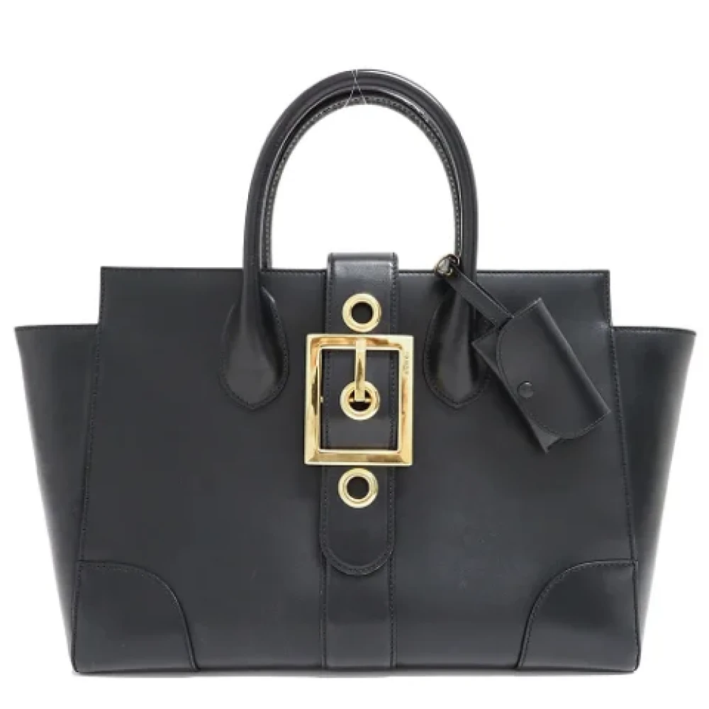 Gucci Vintage Pre-owned Leather totes Black Dames
