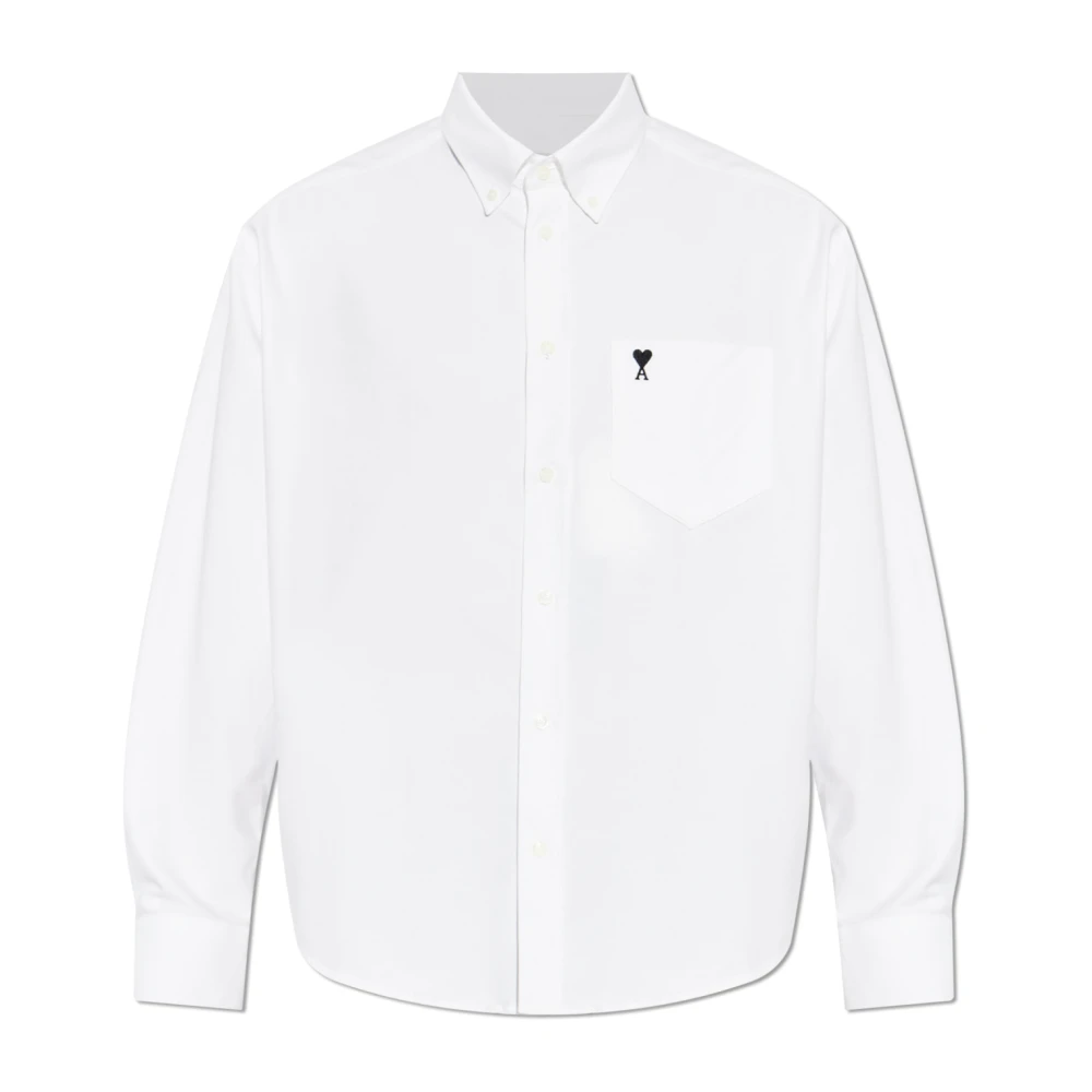 Ami Paris Uomo Bianco Magliette, L, New,