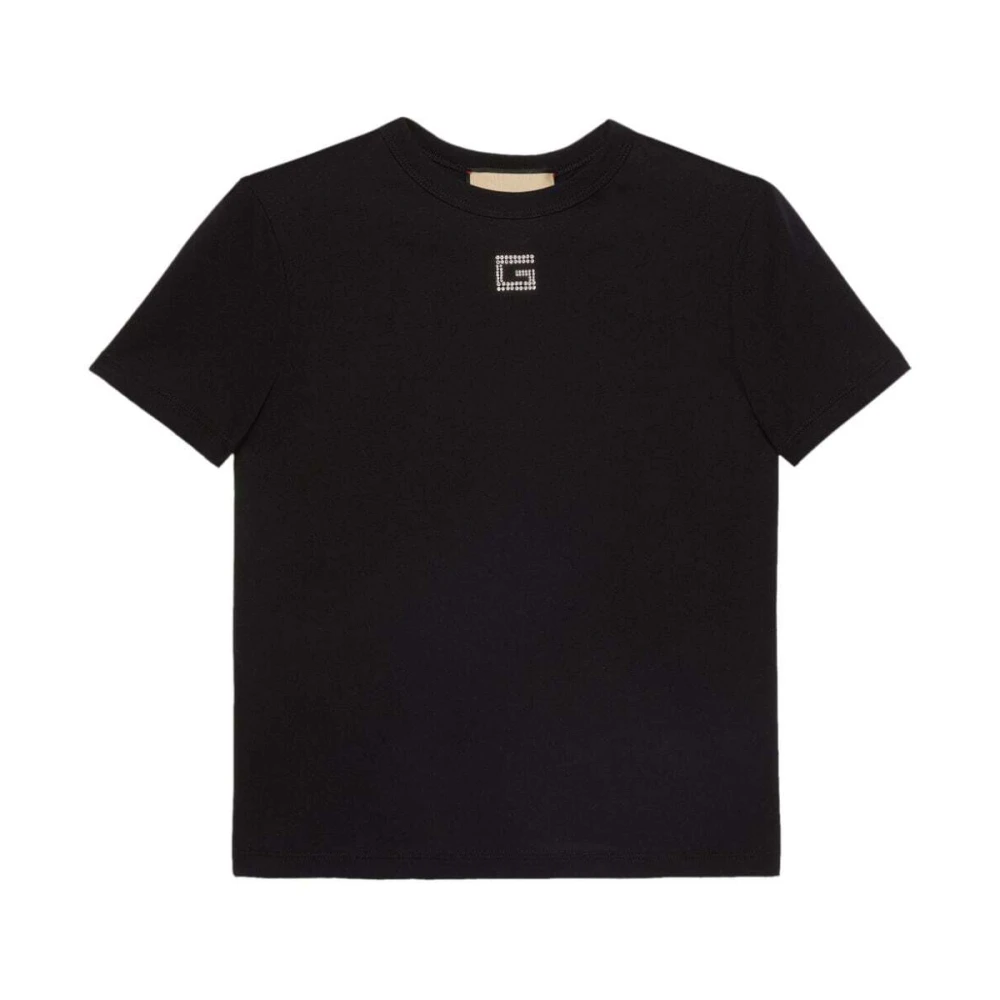 Gucci Kristalversierd T-shirt Black Dames