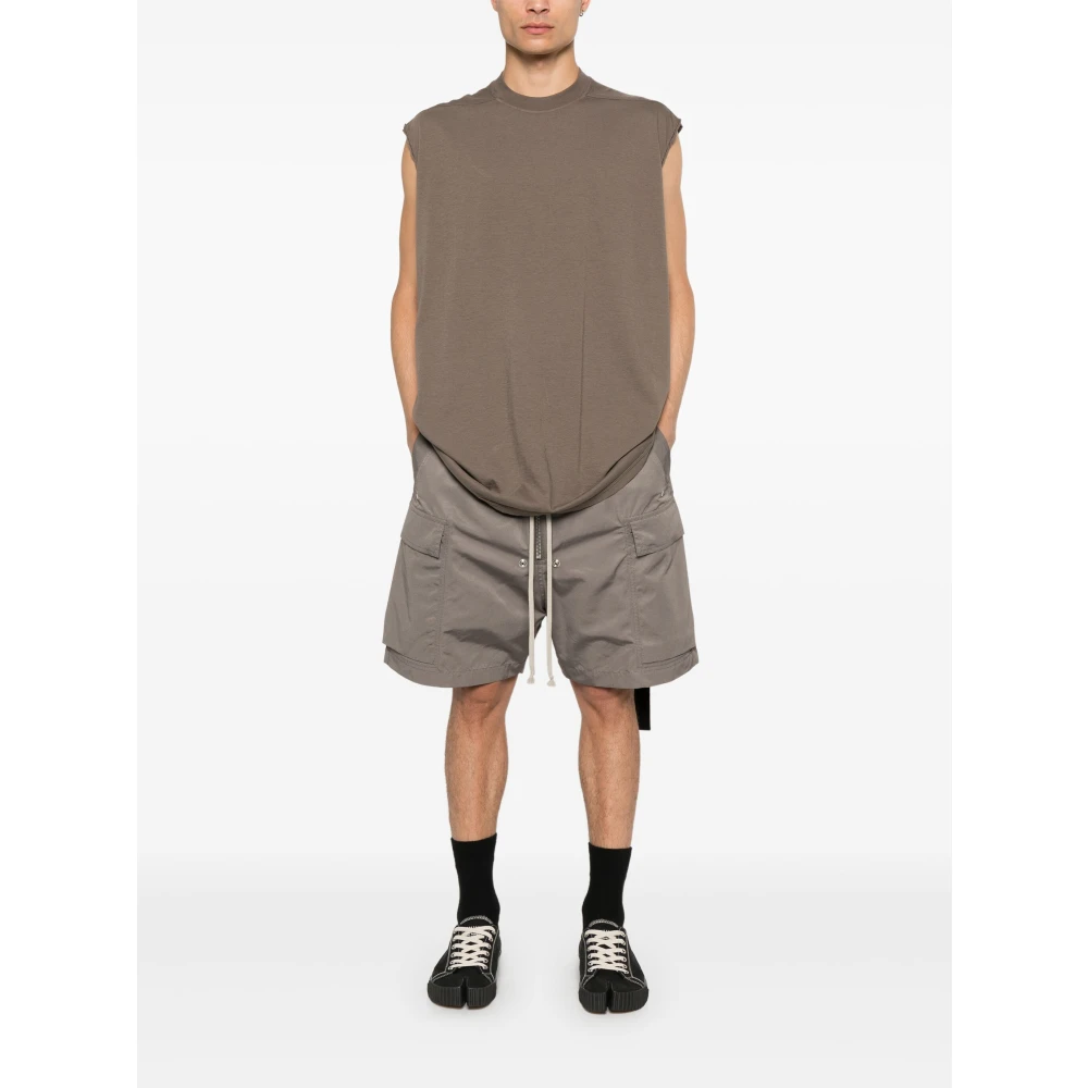 Rick Owens Grijze Jersey T-shirt Mouwloos Ronde hals Gray Heren