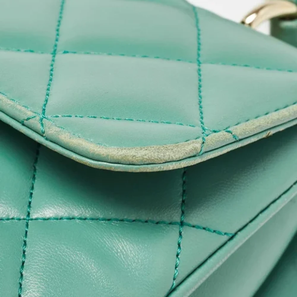 Chanel Vintage Pre-owned Leather handbags Green Dames
