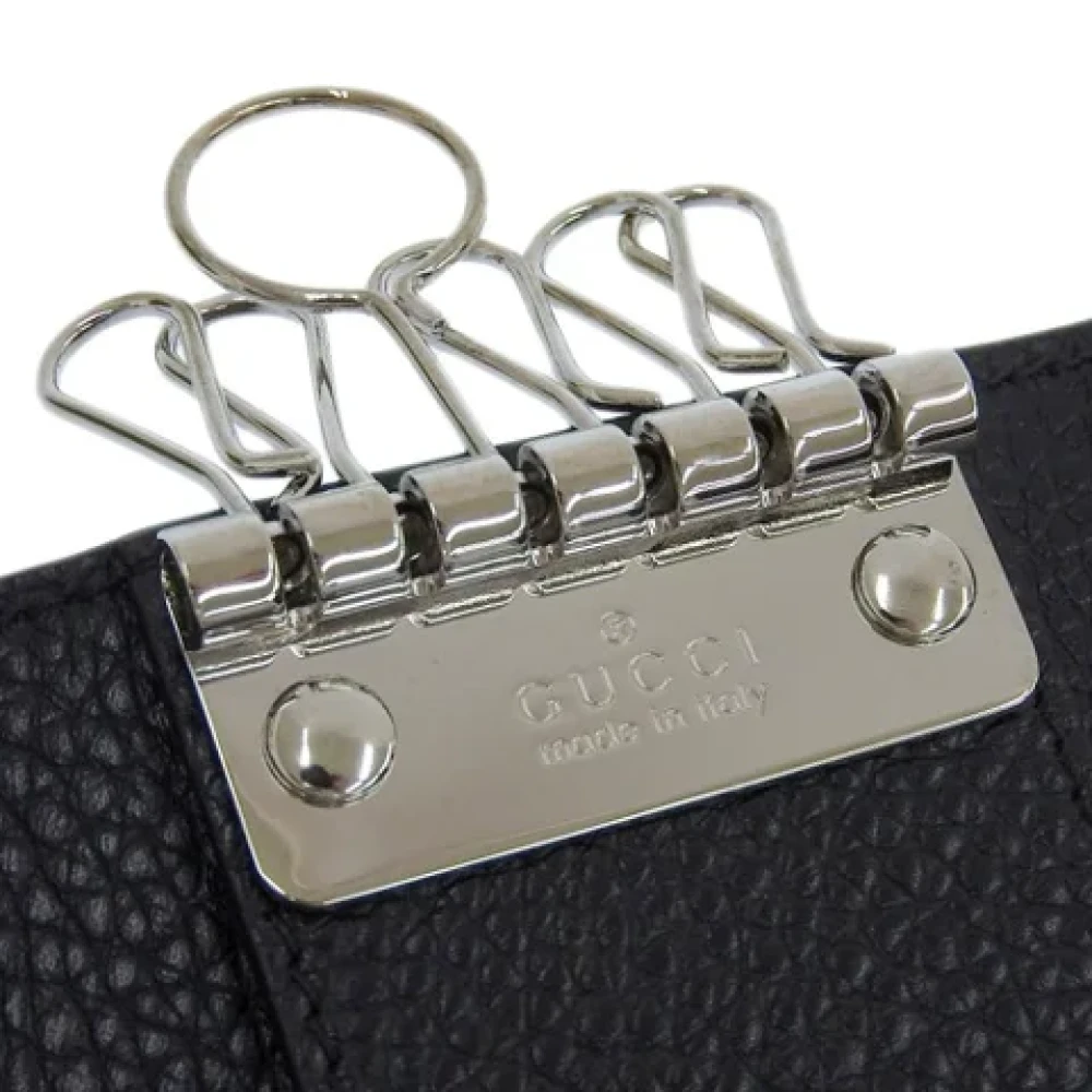 Gucci Vintage Pre-owned Leather home-office Black Dames