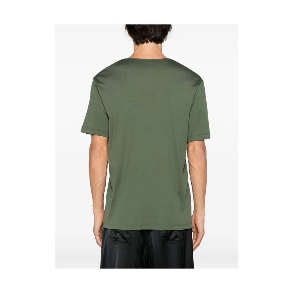 Lemaire Groene Lichtgewicht Jersey T-shirt Green Heren