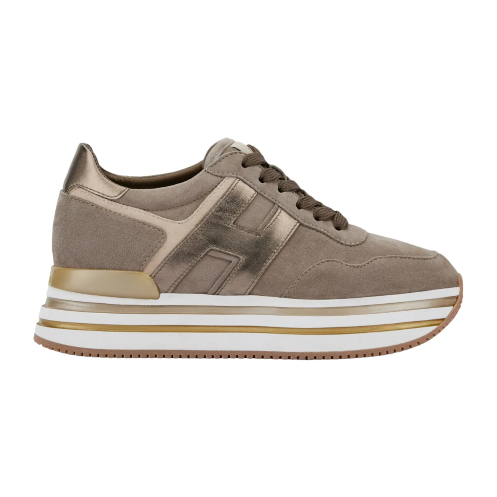 Hogan Platte Casual Schoenen Dames Schoenen Bruin