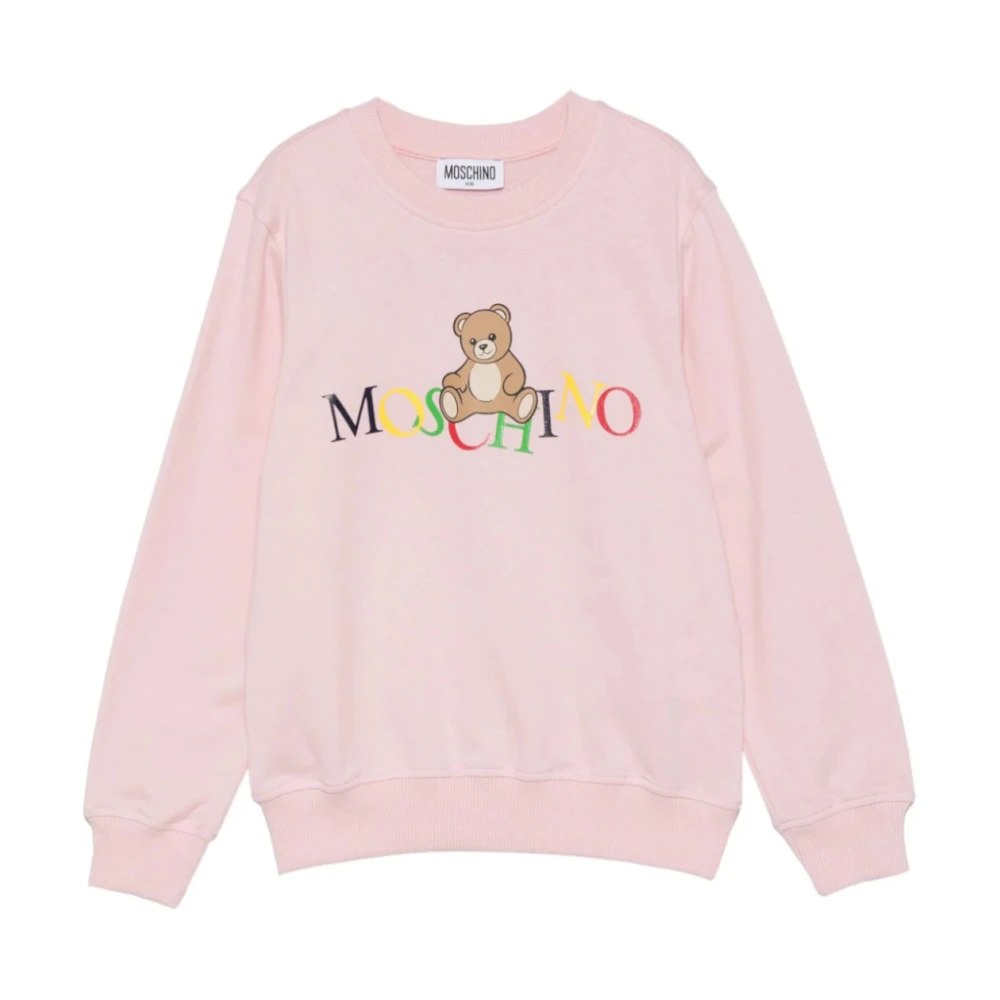 Moschino Unisex Pink Printed Cotton Sweatshirt