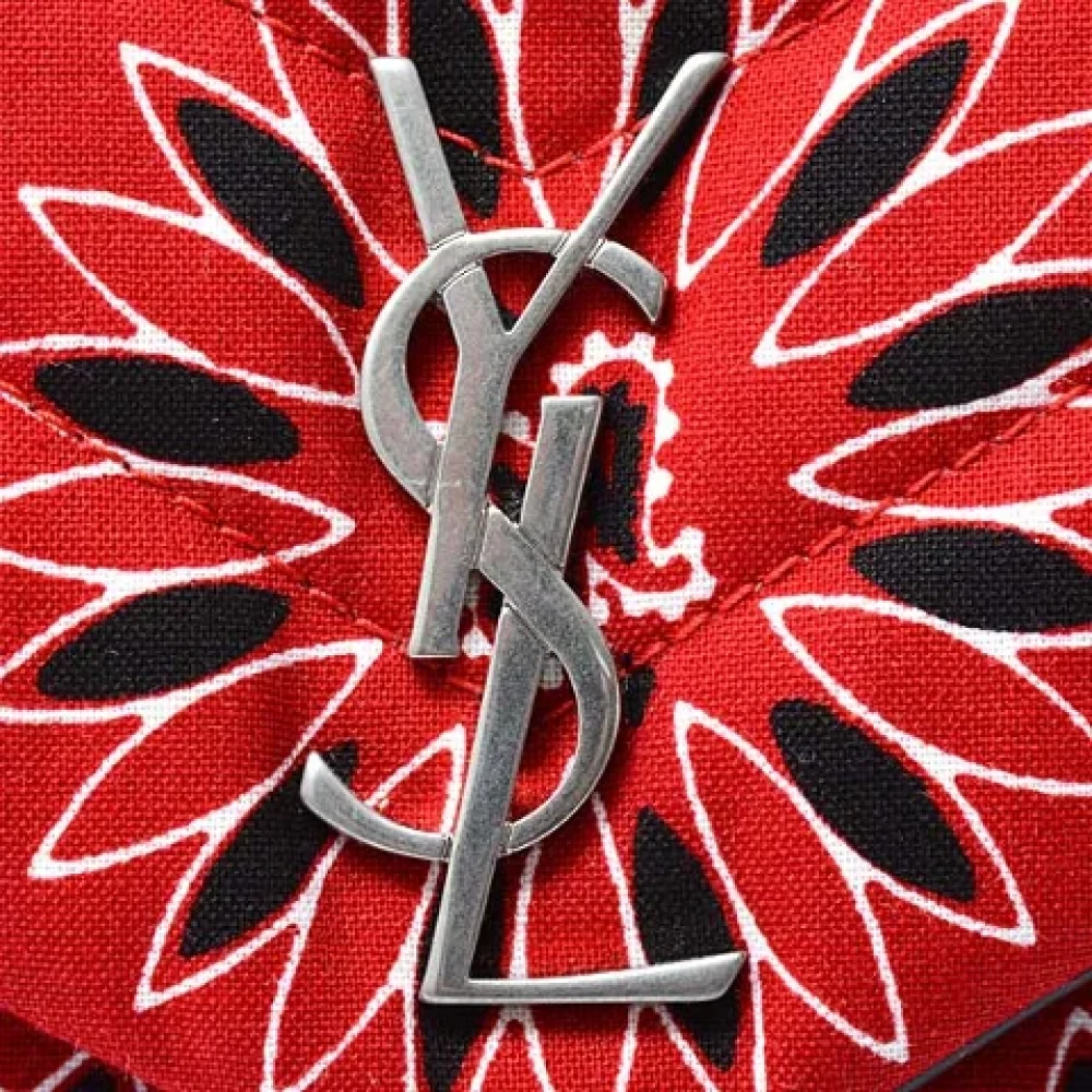 Yves Saint Laurent Vintage Pre-owned Canvas shoulder-bags Red Dames