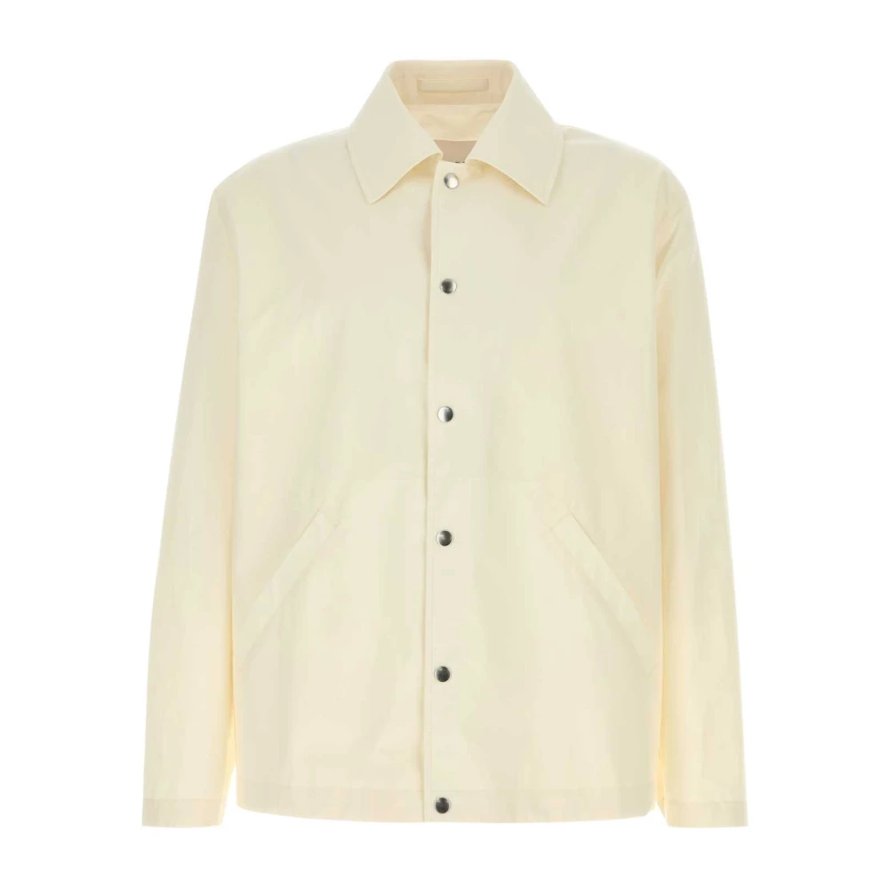 Jil Sander Witte Poplin Jas voor Vrouwen Beige Heren