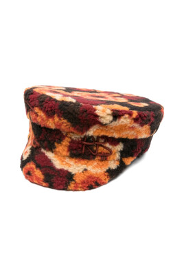 orange-embroidered-logo-flat-cap