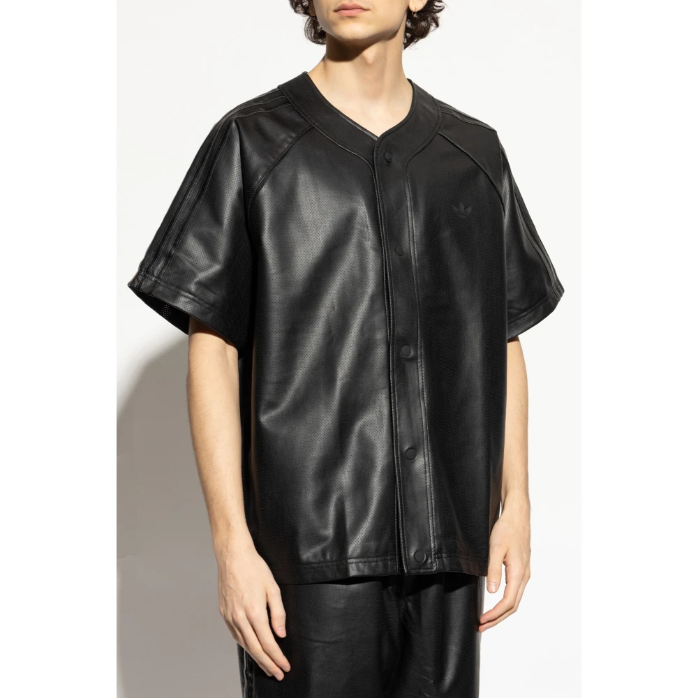 adidas Originals Shirt gemaakt van eco leer Black Heren