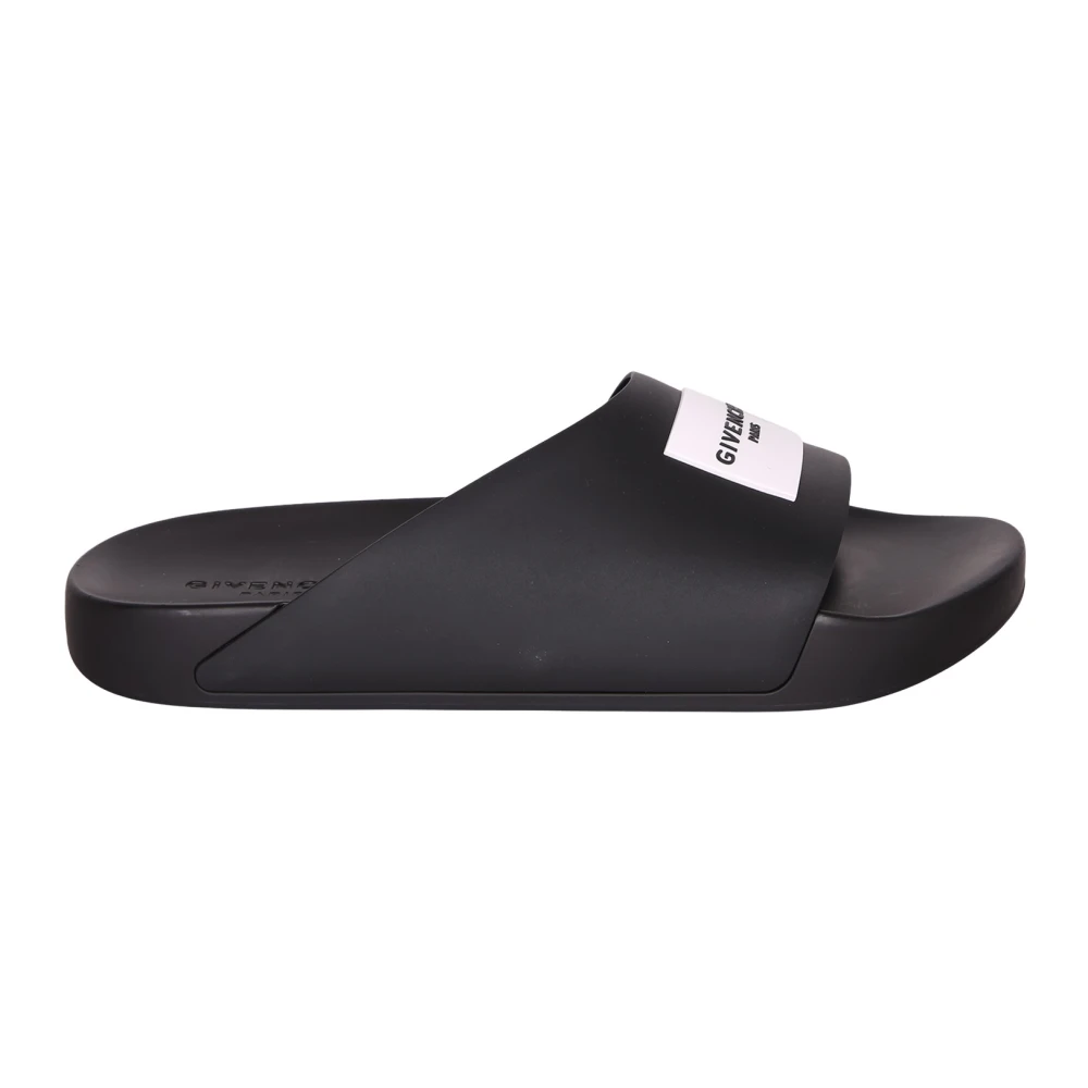 Givenchy Men's Black Sliders, 10 Uk, Label Slide