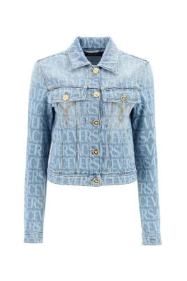 Logotryckt jeansjacka
