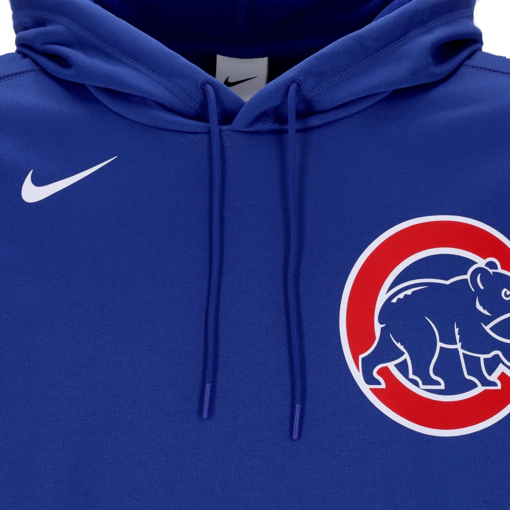 Nike Chicago Cubs Wordmark Hoodie Sweatshirt Blue Heren
