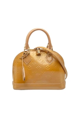 Pre-owned Alma BB Monogram Vernis Patent 2way Bag