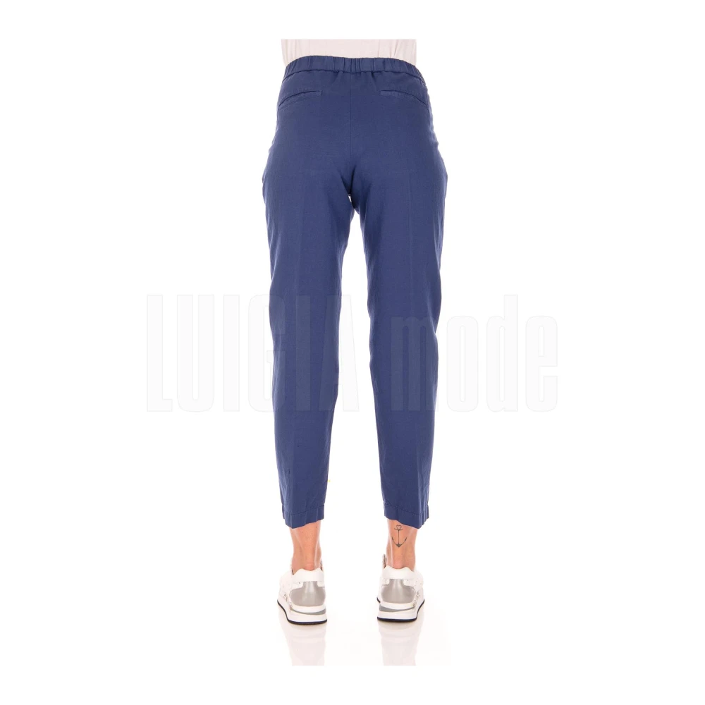 Aspesi Cropped Broek Blue Dames