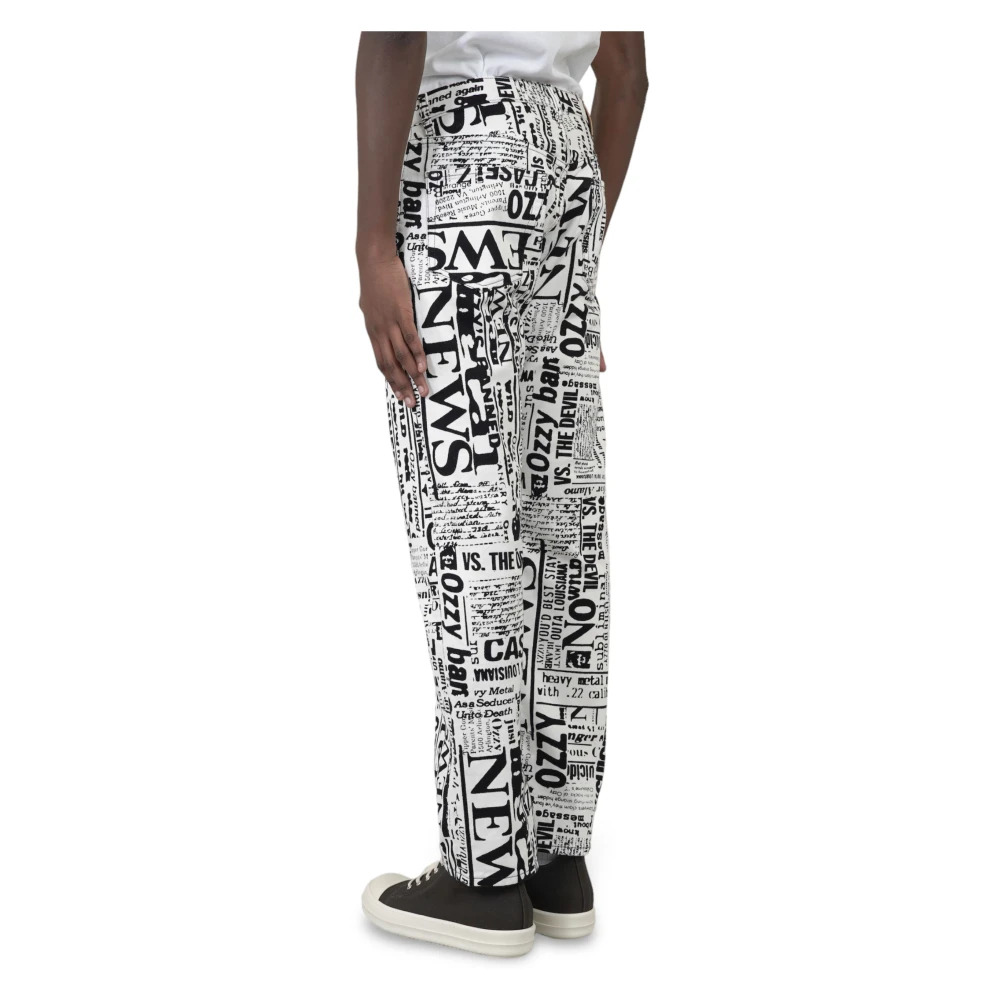 Aries Krantenprint Witte Jeans Multicolor Heren