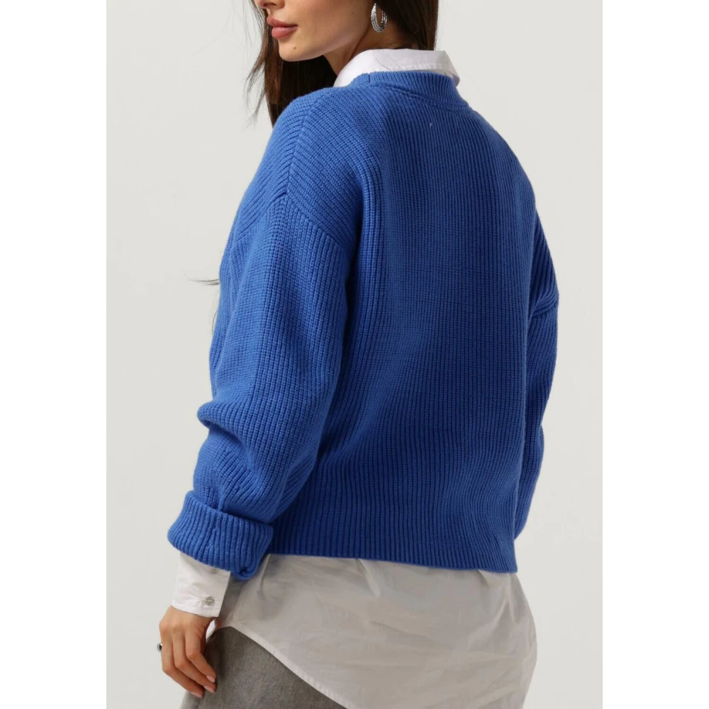 Moves Blauwe Gebreide Trui & Vest Esinna Blue Dames