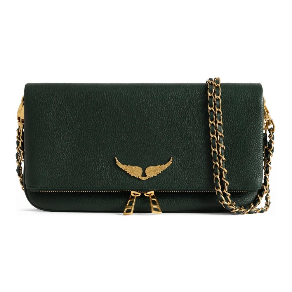 ZADIG & VOLTAIRE - Borsa a tracolla Rock in pelle di vitello verde - Donna - Taglia UNI - Immagine 2