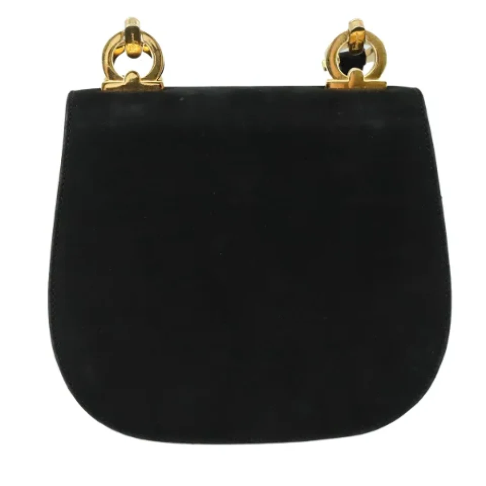 Salvatore Ferragamo Pre-owned Suede shoulder-bags Black Dames