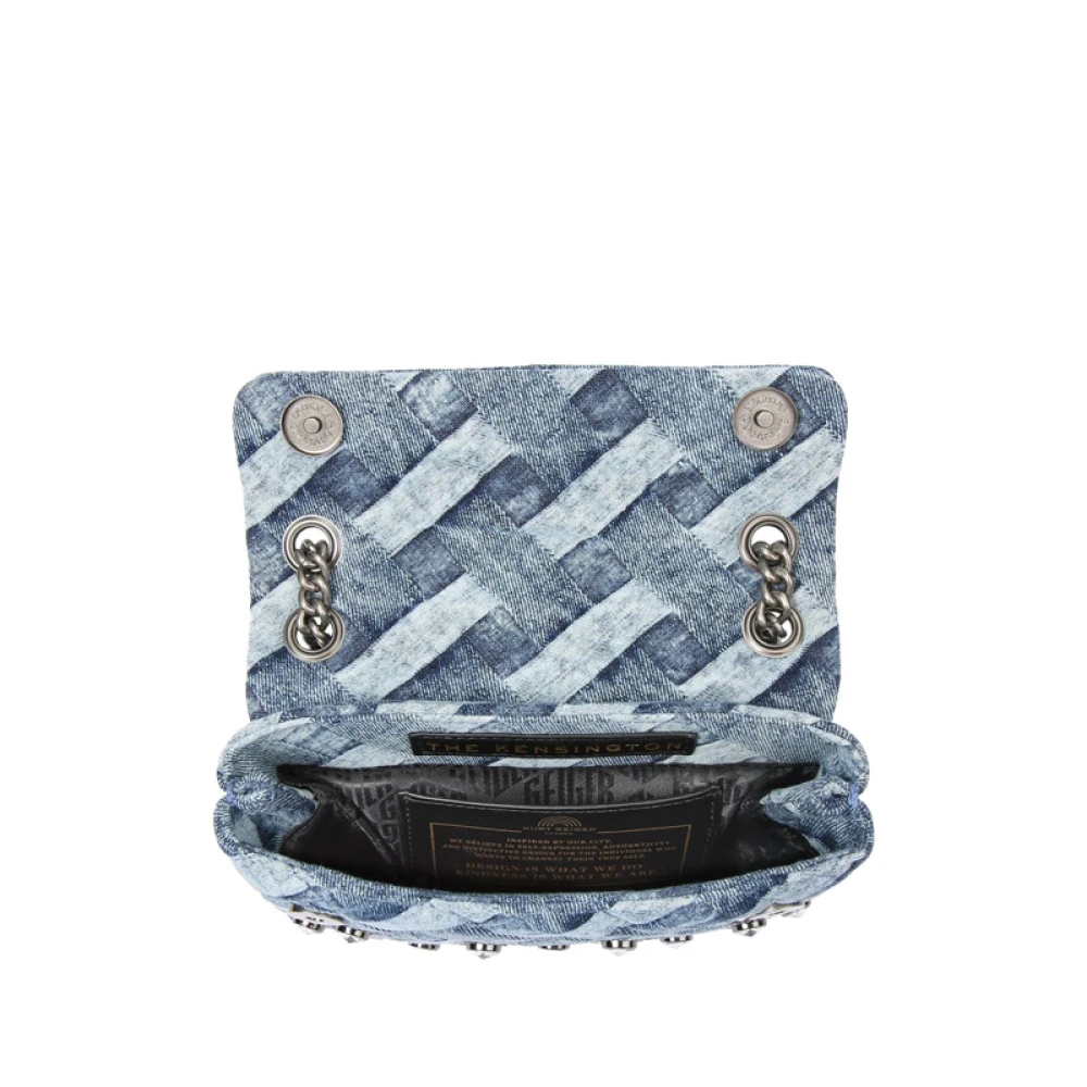 Kurt Geiger Denim Kristal Schoudertas Blue Dames