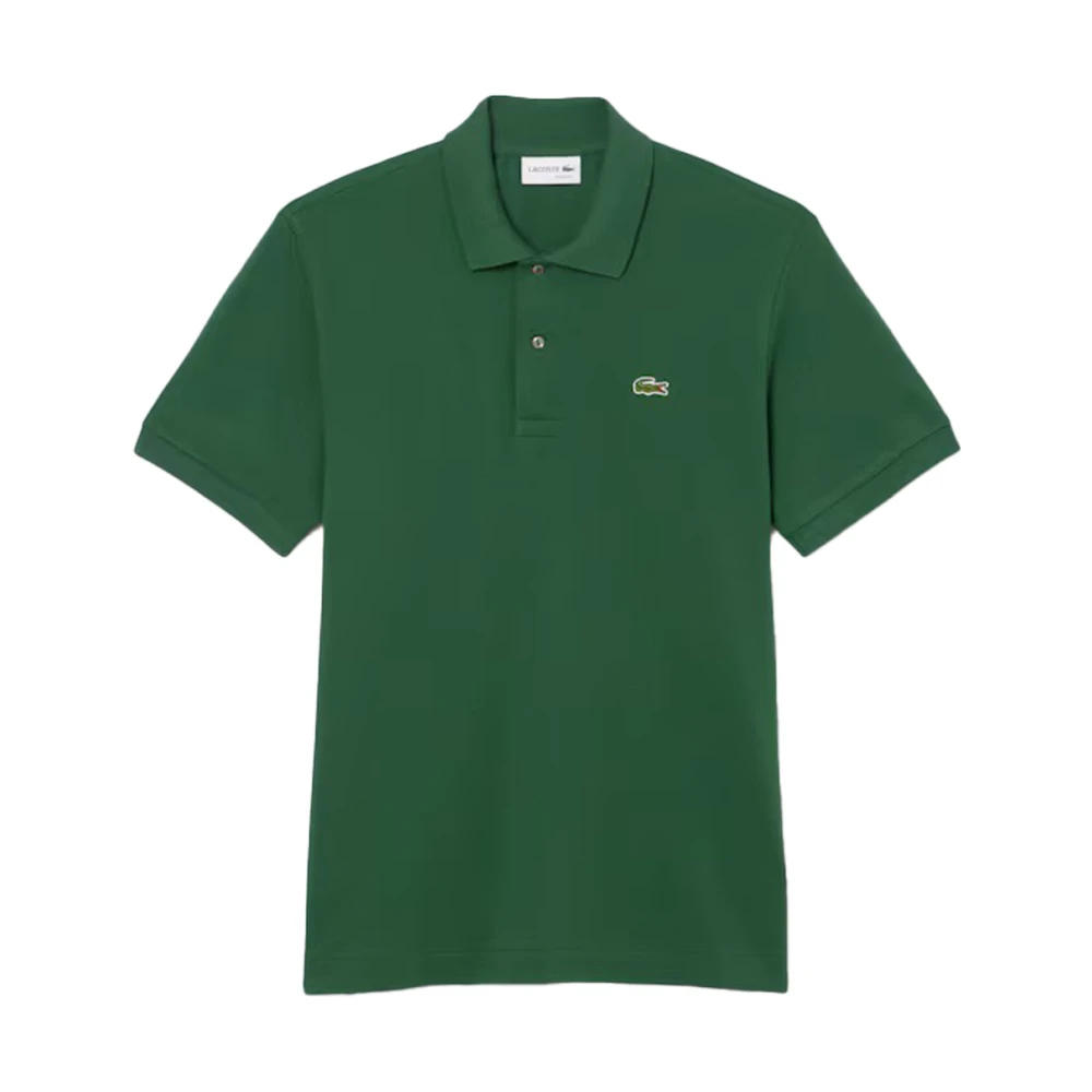 Lacoste Men's Green Ribbed Collar Shirt Iberis