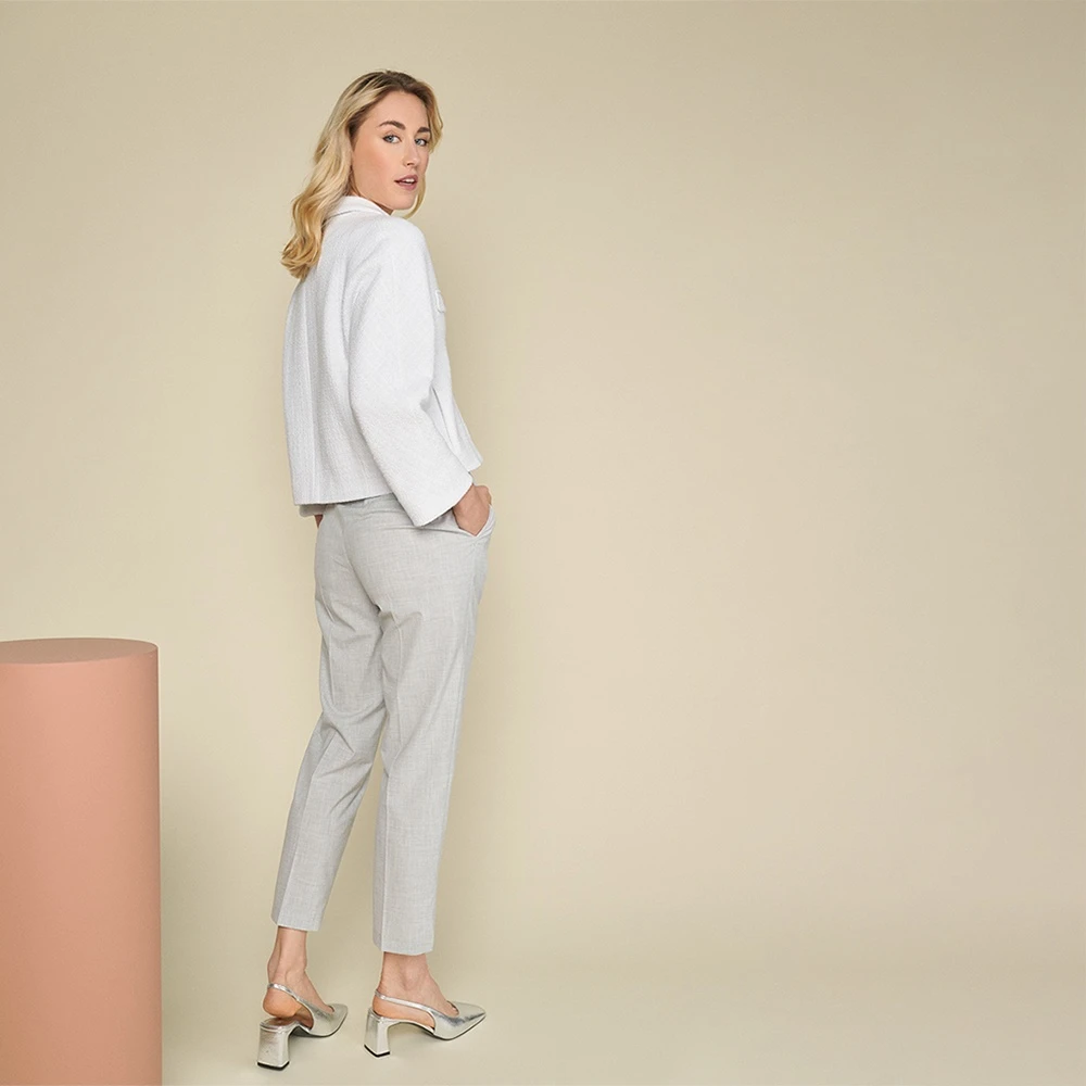 Marie Méro Grijze 7 8 Broek met Zakken Gray Dames