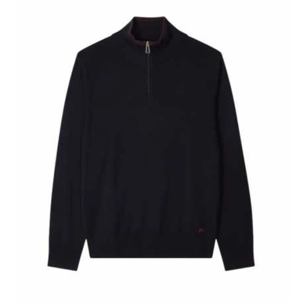 Paul Smith Homme Bleu Pulls, Taille: L Pull Col Camionneur Navy M2r 304Z T21861 49